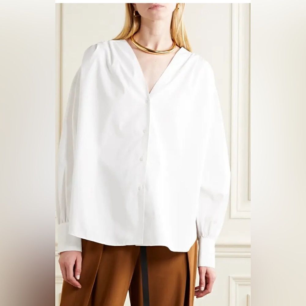 Jason Wu Collection White Button Up Poplin Minima… - image 4